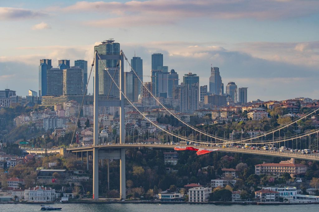 alt="Istanbul Bosphorus bridge skyline business opportunities in Turkey for foreigners"